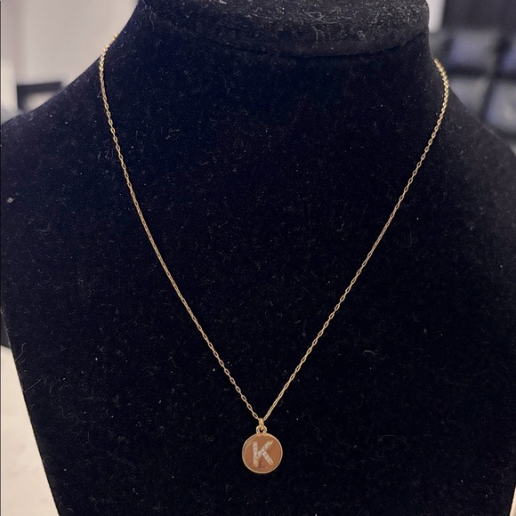 Kate spade ♠️ ⭐️Mini  Initial K bling pendant gold plated necklace - Picture 3 of 17